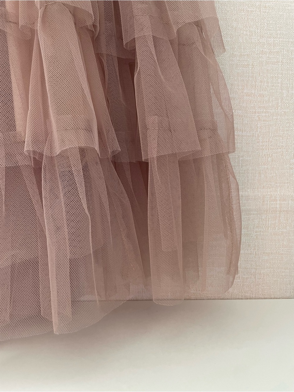 Women’s Tiered Layered Tulle Midi/Long Skirt in Dusty Blush, Feminine & Romantic - Picture 3 of 6